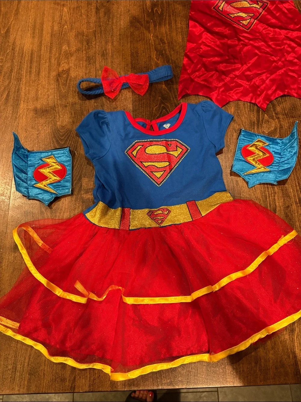 DC Comics Supergirl Costume Set - Red, Blue & Gold